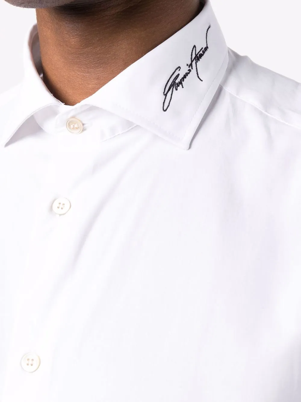 фото Emporio armani рубашка с вышитым логотипом