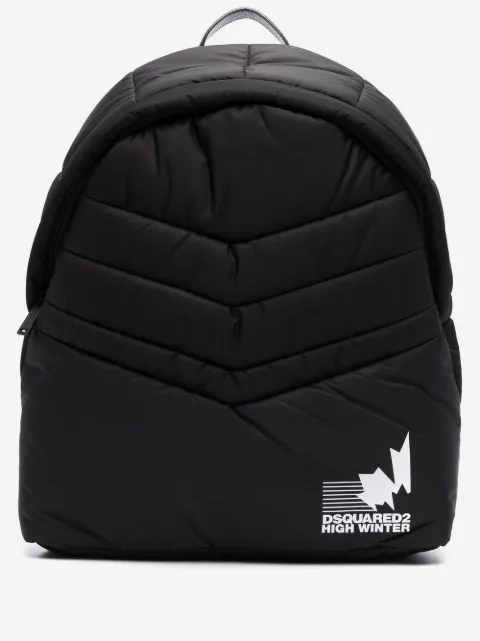 DSQUARED2 padded logo-print backpack