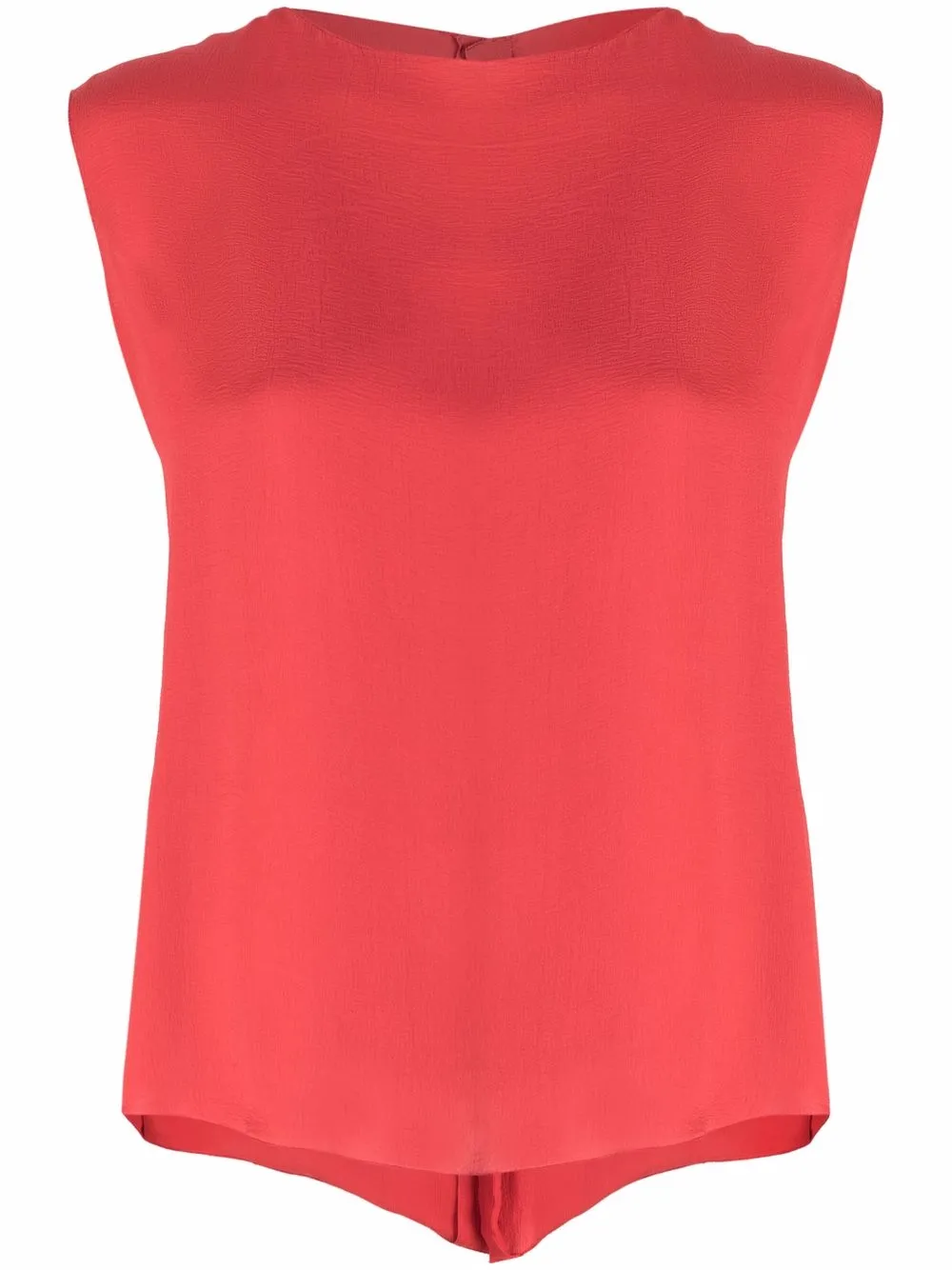 

Chanel Pre-Owned top de seda con botones 1990 - Rojo