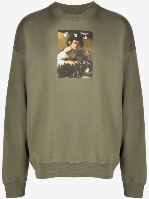 Off-White sudadera con cuadro de Caravaggio estampado