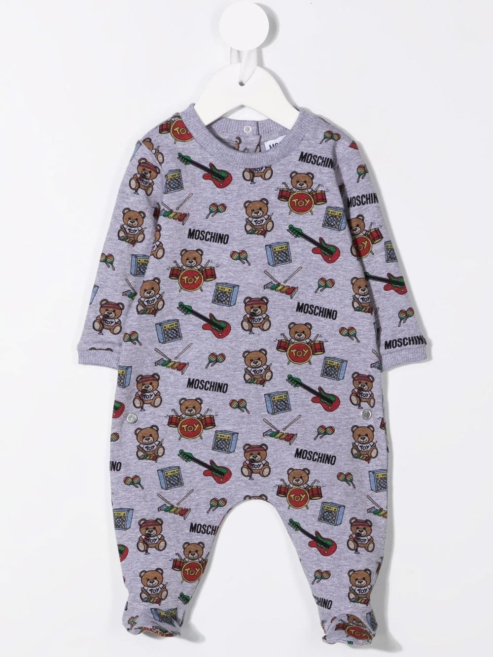 Image 2 of Moschino Kids teddy bear print babygrow set