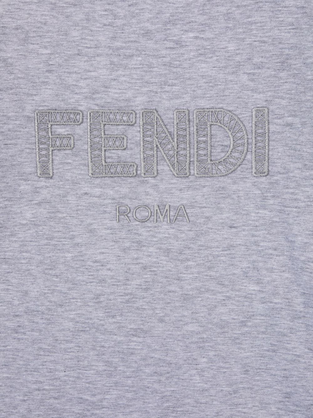 фото Fendi kids футболка с вышитым логотипом