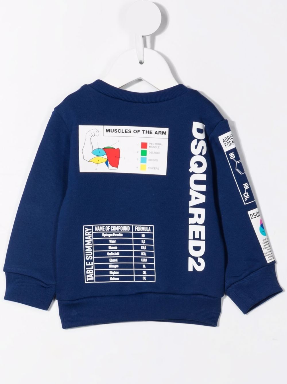 Shop Dsquared2 Graphic-print Cotton Sweatshirt In Blue