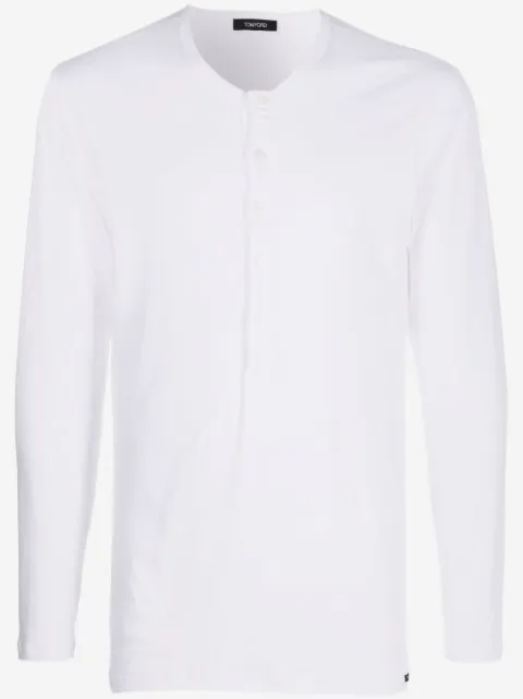 TOM FORD round-neck Henley T-shirt