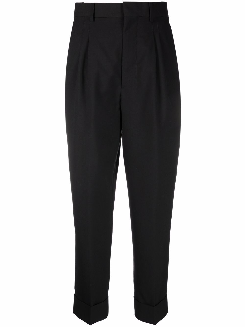 turn-up hem tailored trousers