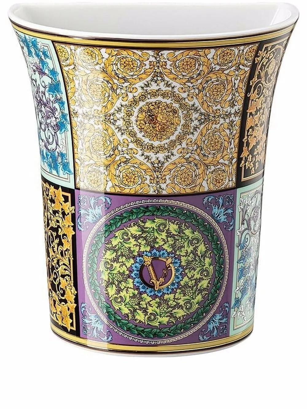 Versace Barocco-pattern porcelain vase | White | Image 1