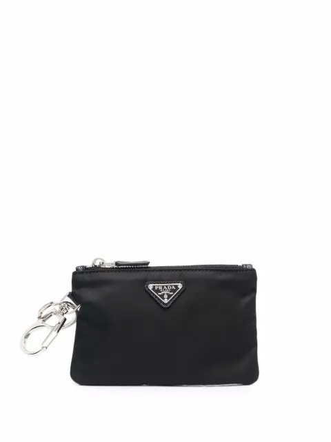 Prada triangle logo pouch