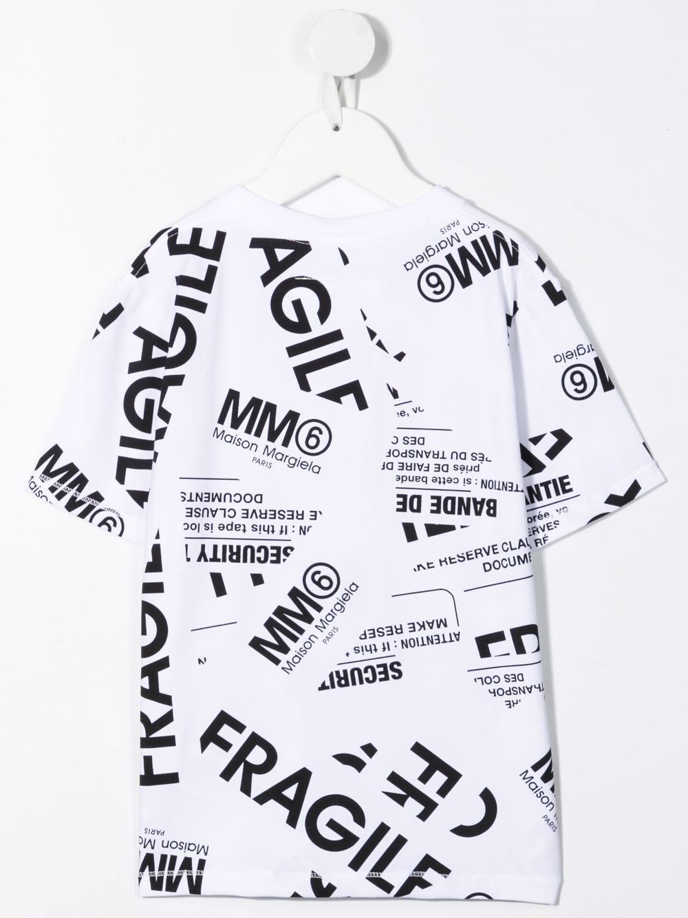 Image 2 of MM6 Maison Margiela Kids Fragile-print stretch-cotton T-shirt