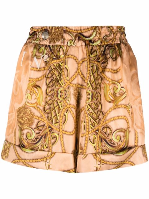 Philipp Plein baroque print shorts Women