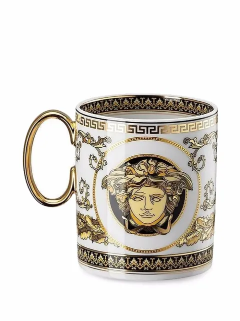 Versace Virtus Alphabet U porcelain mug