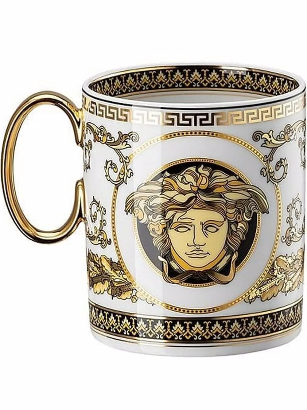 

Versace taza Virtus Alphabet E de porcelana - Blanco