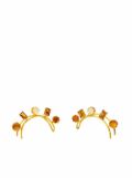 AKANSHA SETHI Roshni moonstone and citrine ear cuffs - Gold