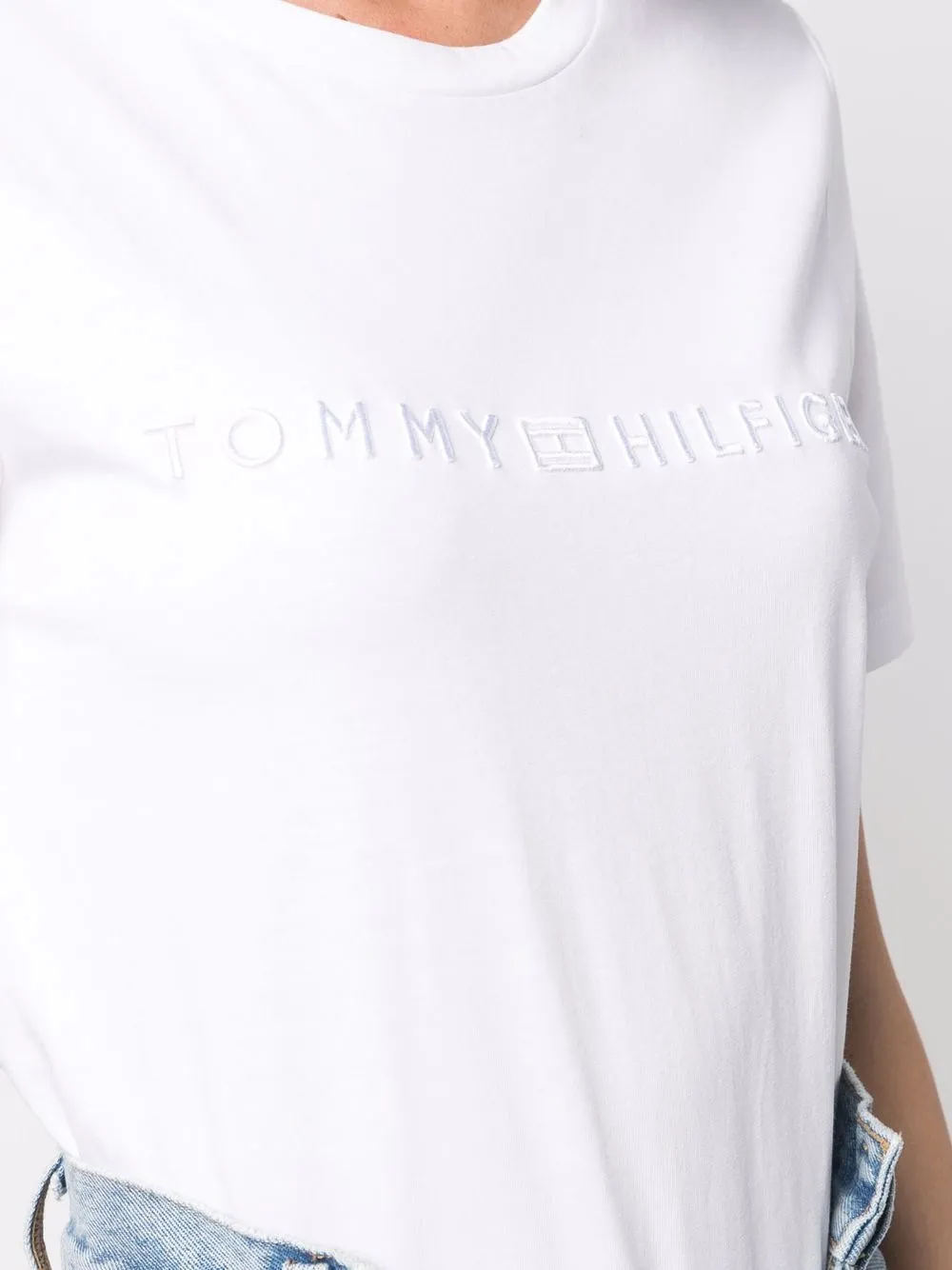 фото Tommy hilfiger футболка с вышитым логотипом