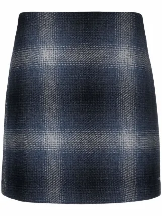 Tommy hilfiger blue outlet plaid skirt