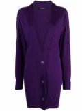 Versace Pre-Owned 1990s V-neck knee-length cardigan - Purple
