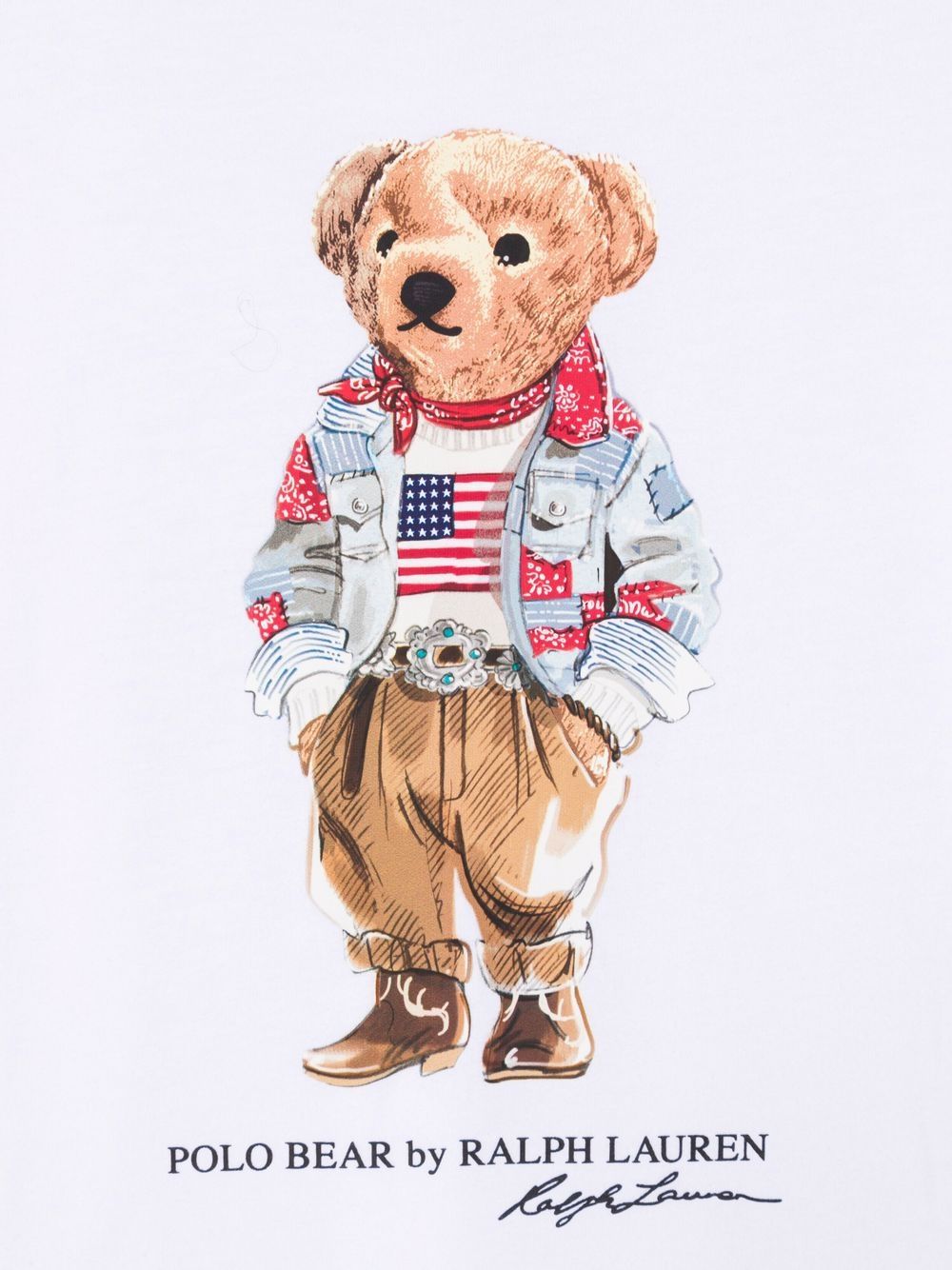 фото Ralph lauren kids футболка с принтом polo bear