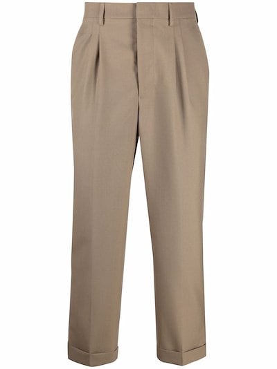 AMI Paris - tapered cropped trousers