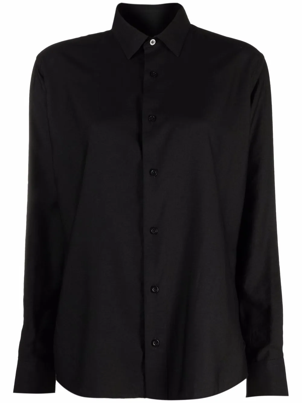 

AMI Paris camisa con cuello italiano y botones - Negro