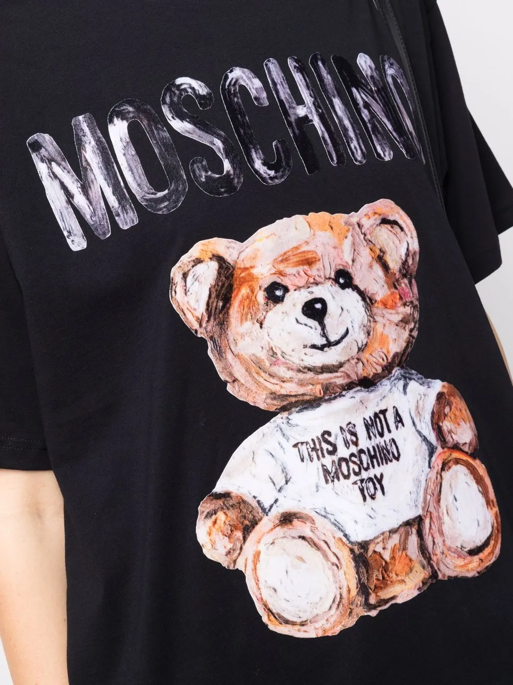 фото Moschino футболка с принтом teddy bear