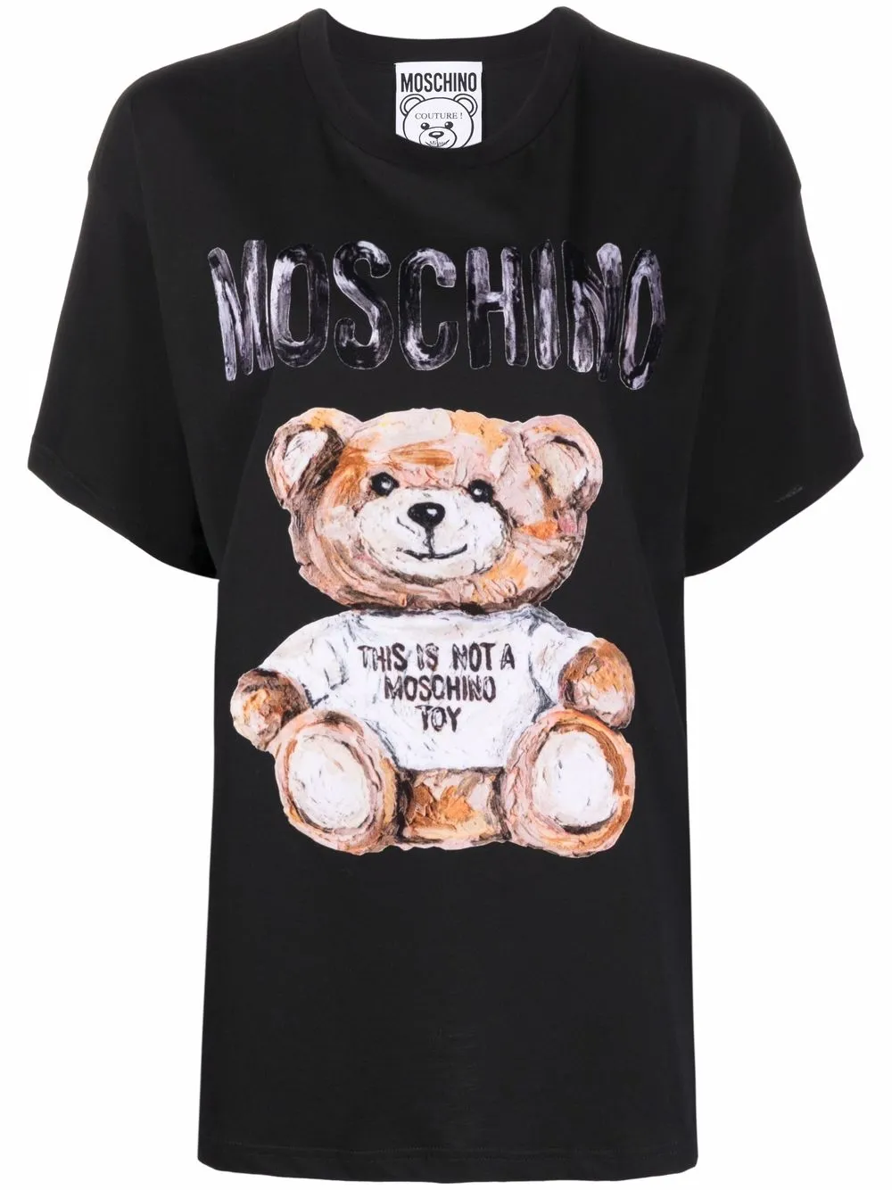 фото Moschino футболка с принтом teddy bear