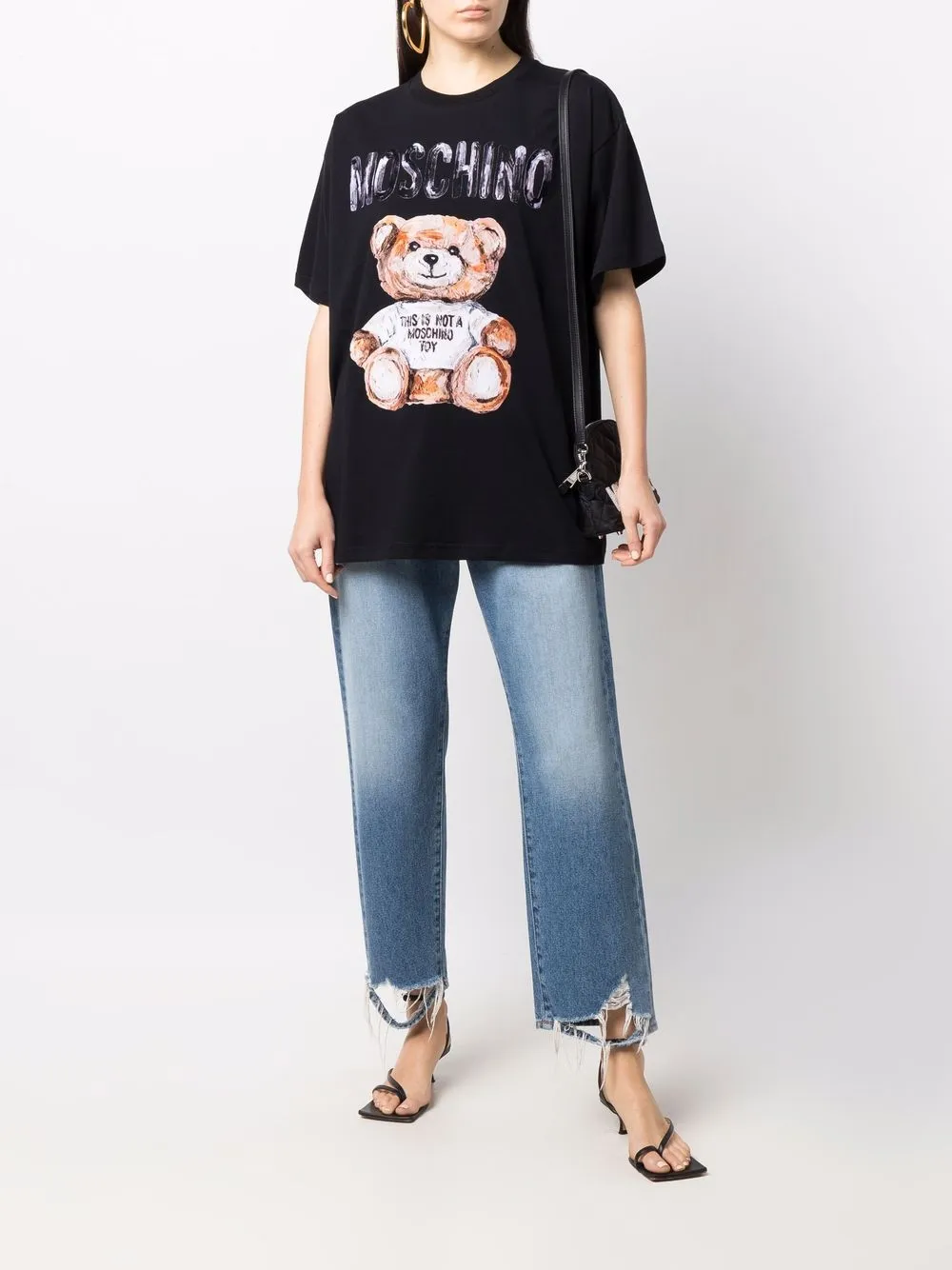 фото Moschino футболка с принтом teddy bear