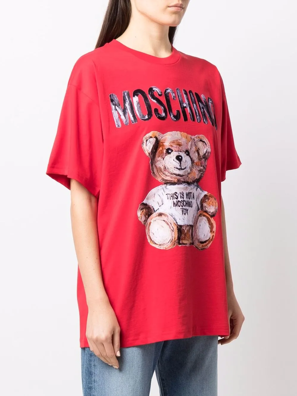 фото Moschino футболка с принтом teddy bear