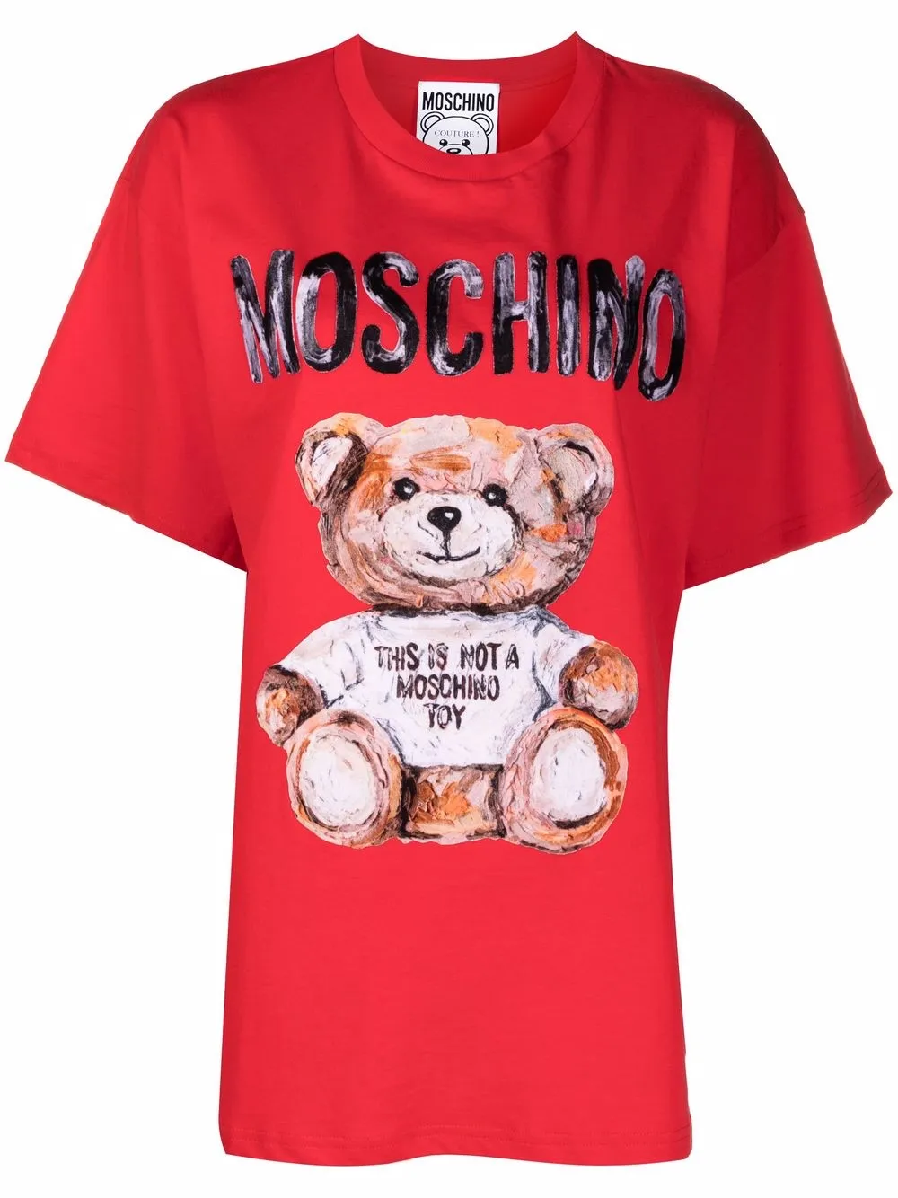 фото Moschino футболка с принтом teddy bear