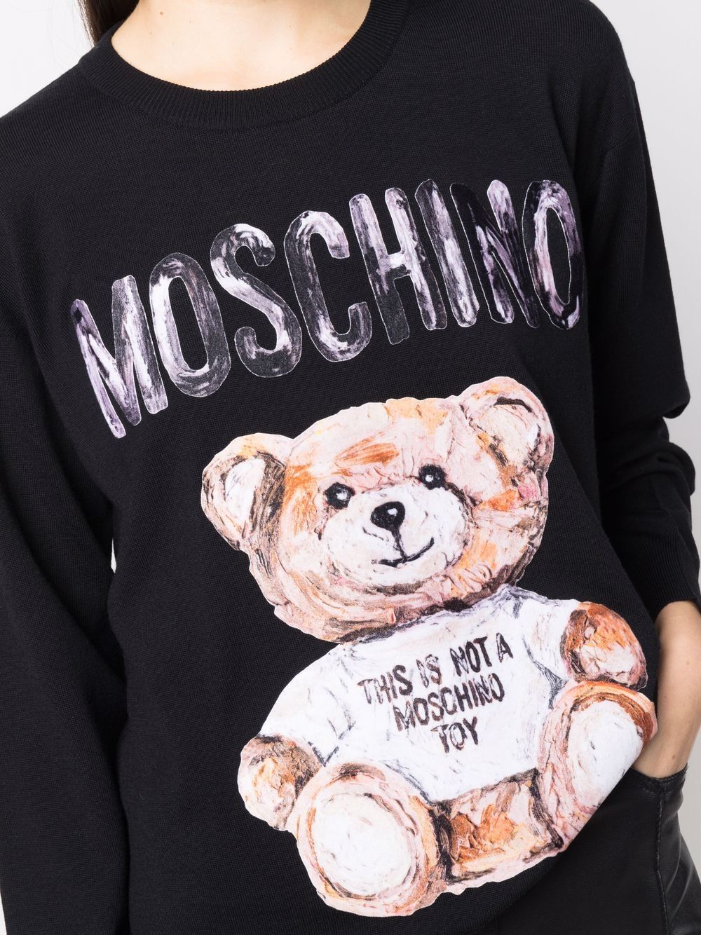 фото Moschino джемпер teddy bear с круглым вырезом