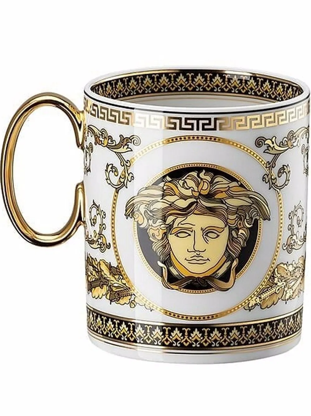 

Versace taza Virtus Alphabet V de porcelana - Blanco