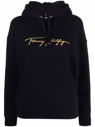 Tommy Hilfiger logo-print Drawstring Hoodie - Farfetch