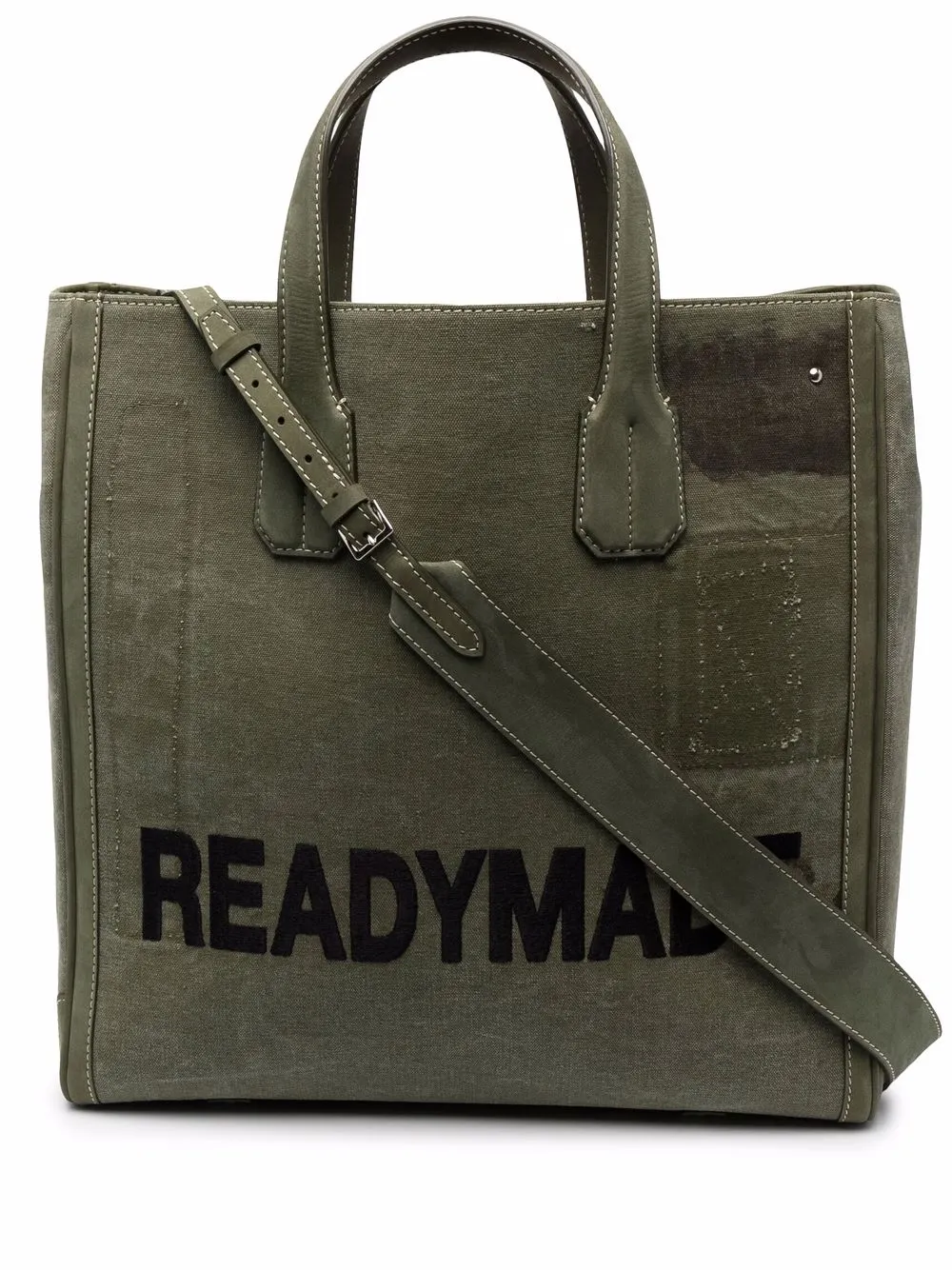 

Readymade tote grande con logo estampado - Verde