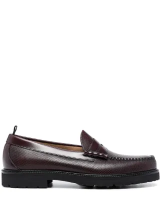 Fred Perry Textured Leather Loafers - Farfetch