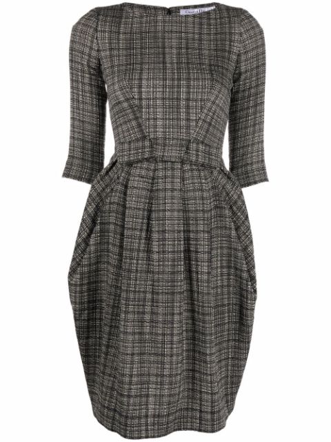 Christian Dior 2010s bow detail tweed dress Women