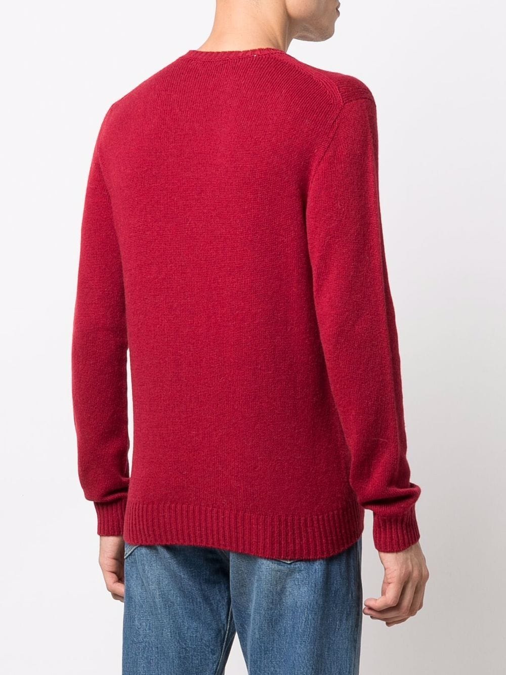 фото Zanone пуловер с круглым вырезом в рубчик
