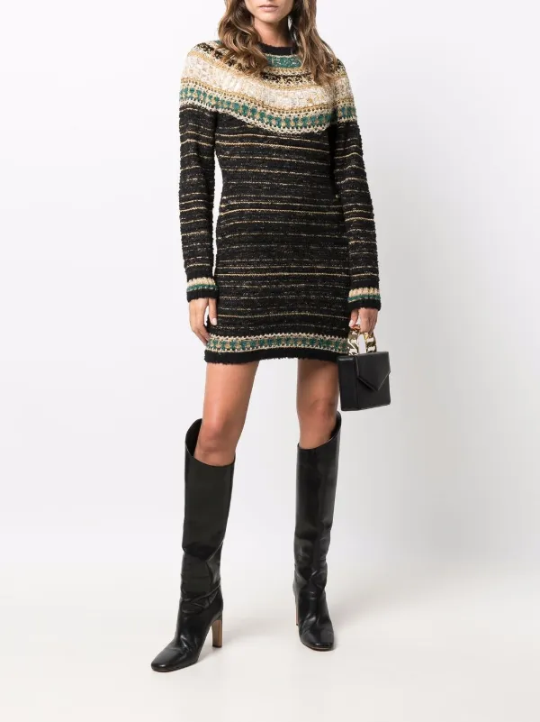 CHANEL Pre-Owned 2010 Metallic Threading Knitted Dress - Farfetch