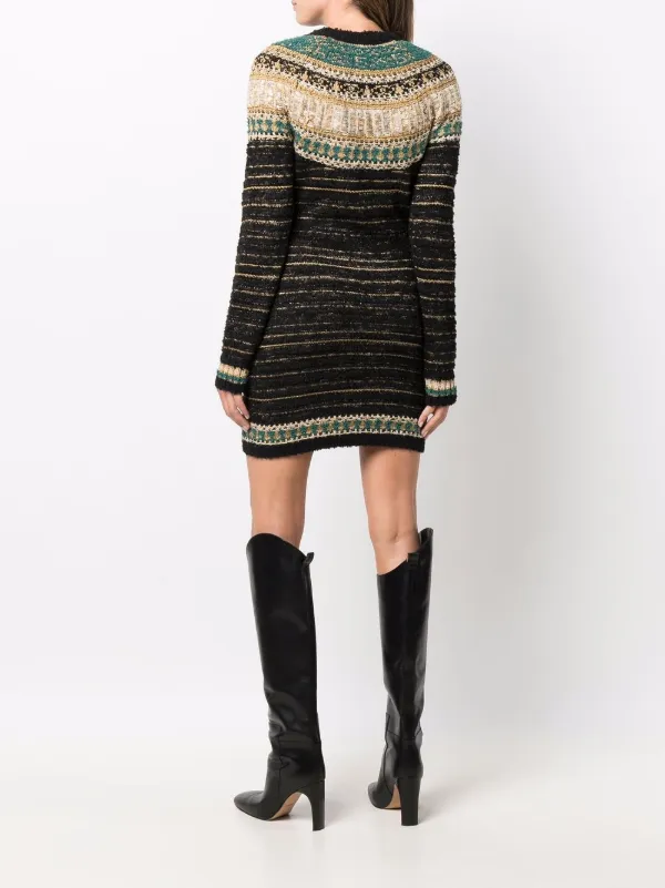 CHANEL Pre-Owned 2010 Metallic Threading Knitted Dress - Farfetch