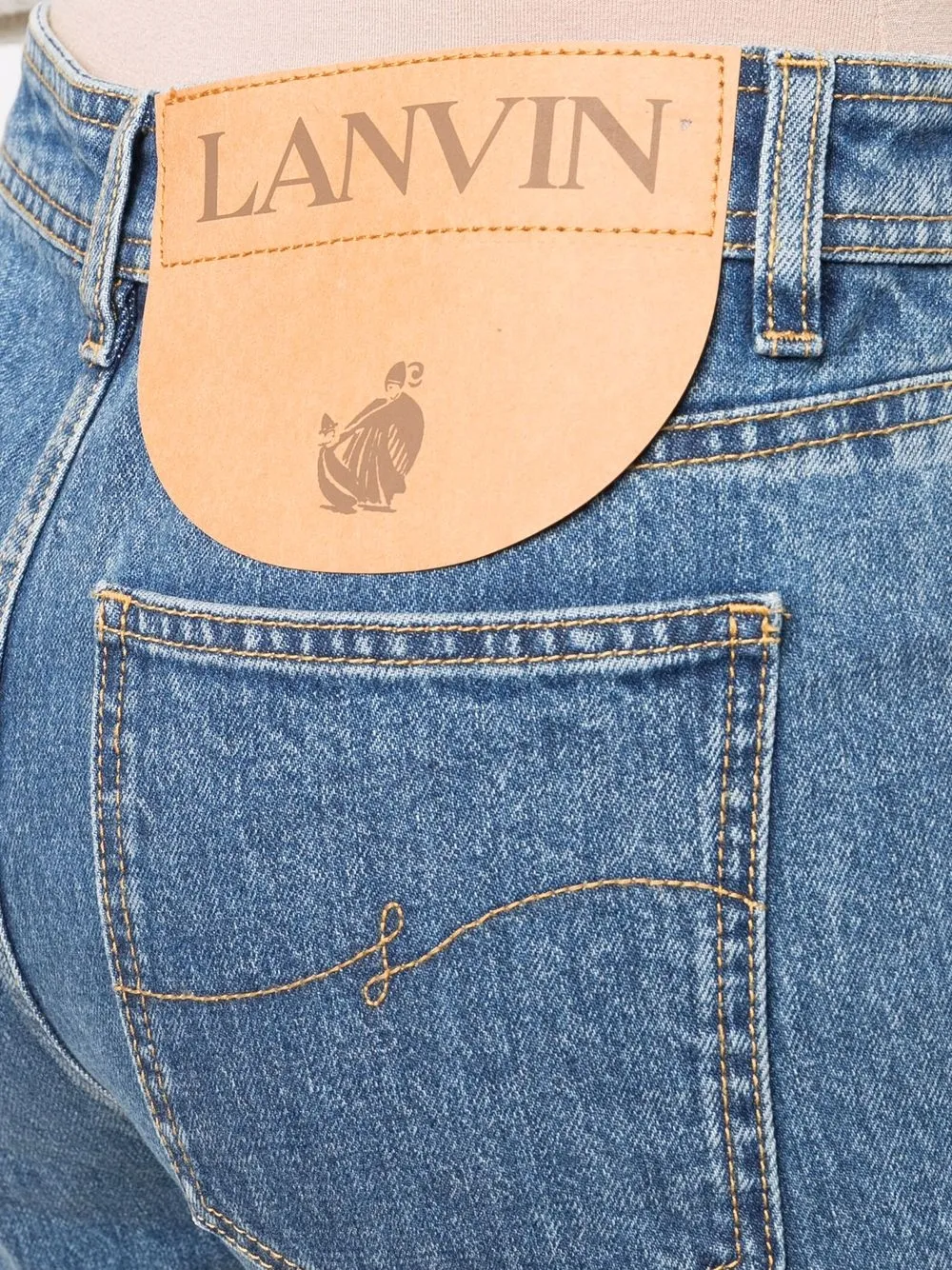 фото Lanvin укороченные джинсы с завышенной талией