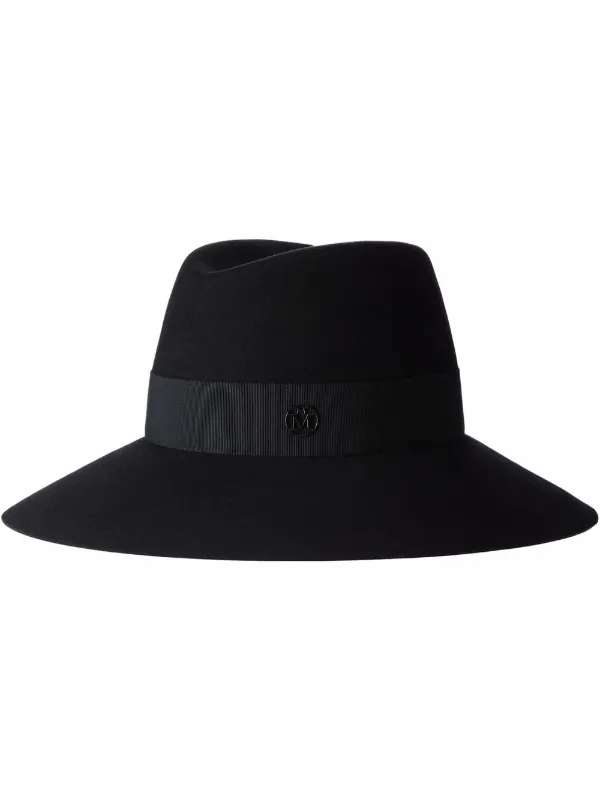 Maison Michel Black Felt Timeless Kate Fedora Hat | eBay