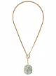 Isabel Marant circular-pendant T-bar fastening necklace