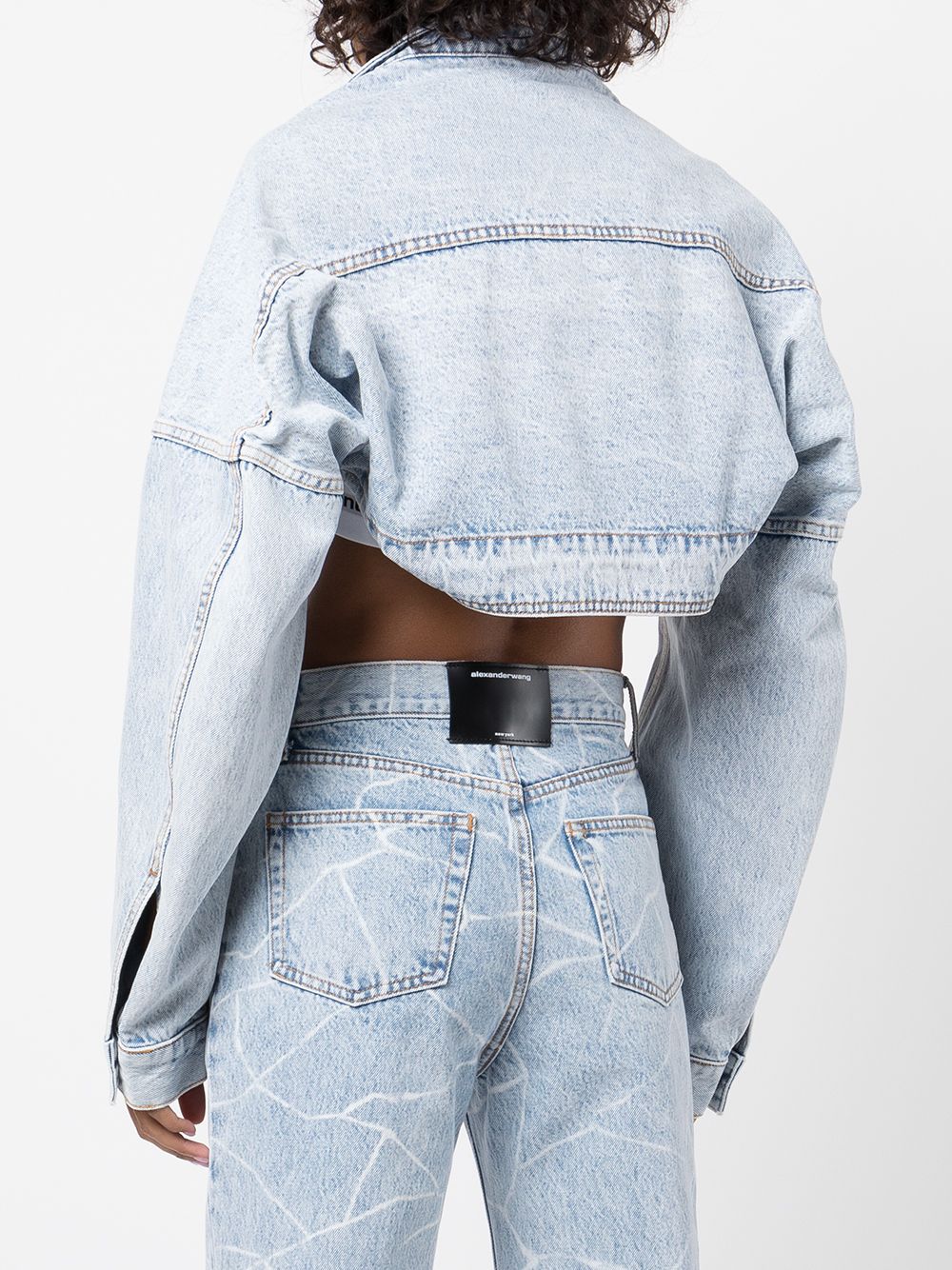 alexander wang cropped denim jacket