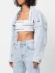 Alexander Wang acid-wash cropped denim jacket