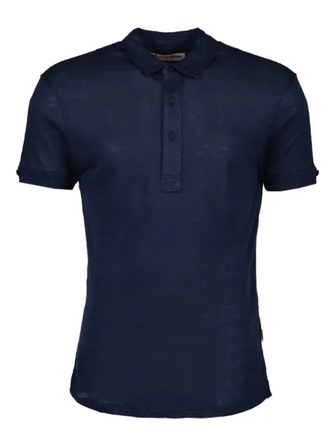 Orlebar Brown short-sleeved linen polo shirt