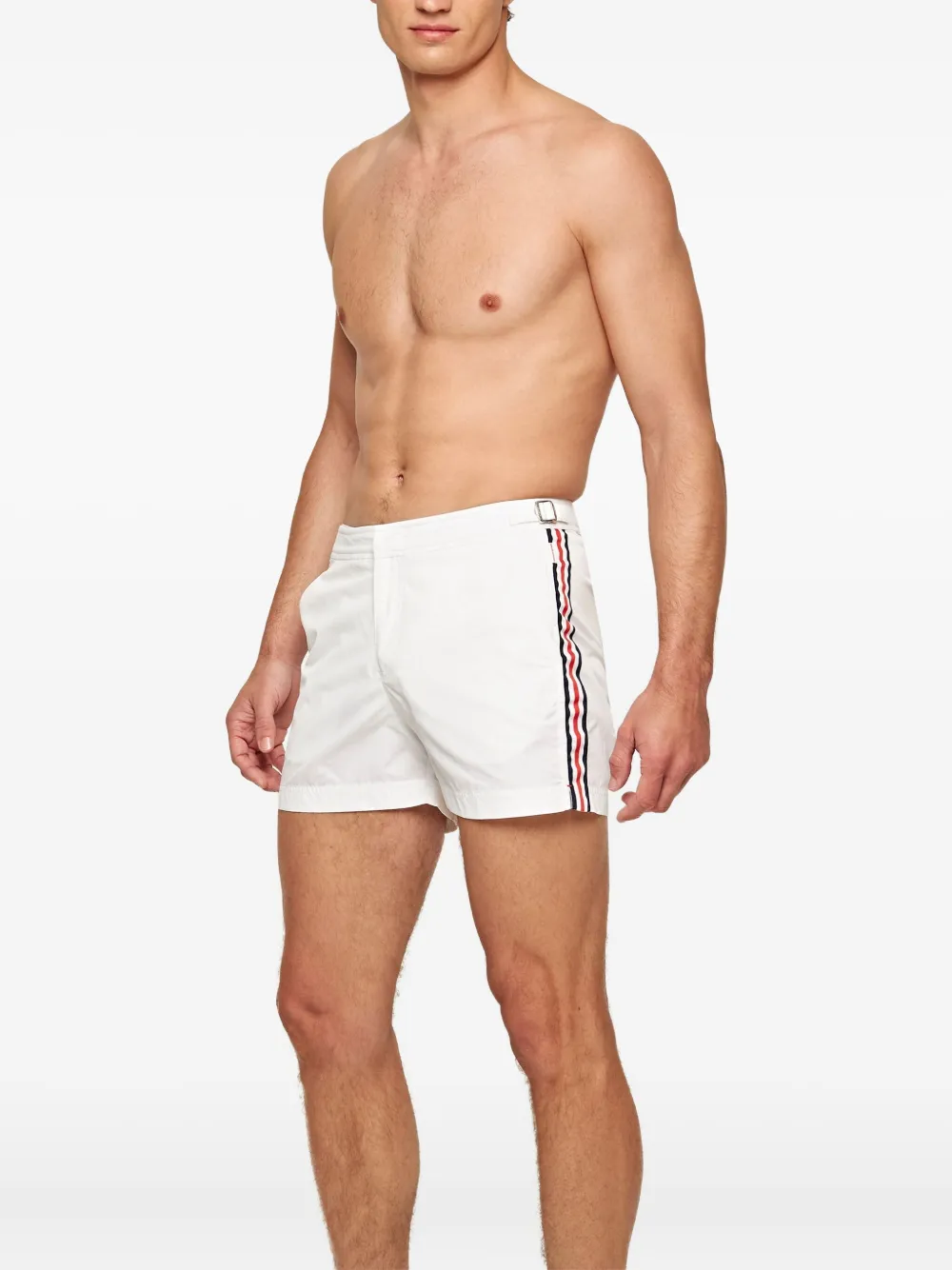  Orlebar Brown Badeshorts Mit Riemen   Weiß 