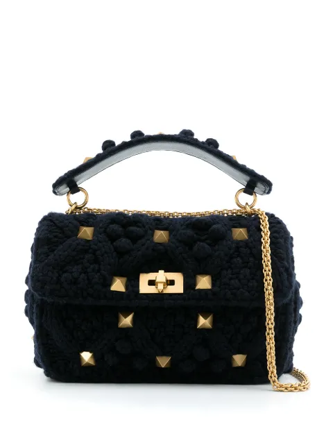Valentino Garavani Bolsa Valentino Garavani Roman Stud em cashmere