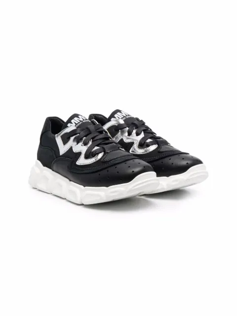 MM6 Maison Margiela Kids logo-print lace-up sneakers