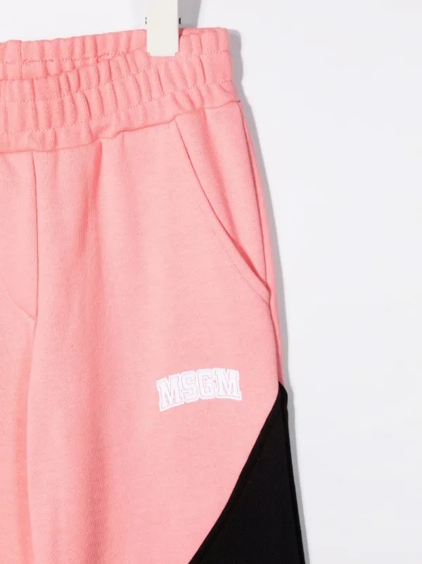 MSGM カラーブロックトラックパンツ MSGM Kids カラーブロック トラックパンツ | ピンク | FARFETCH JP