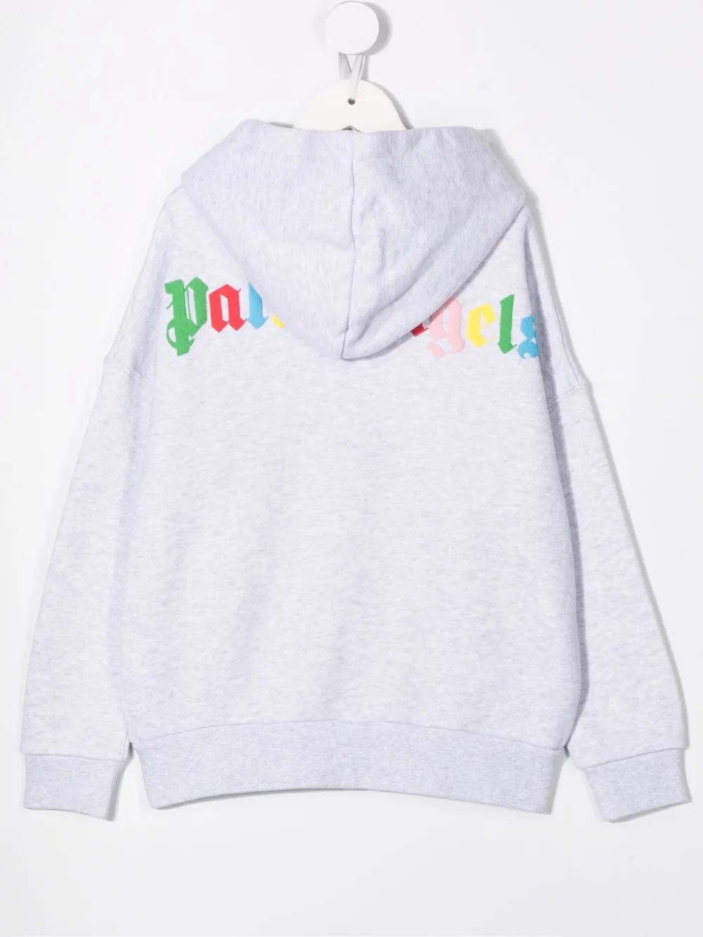  Palm Angels Kids Kapuzenjacke Mit Logo Print   Grau 