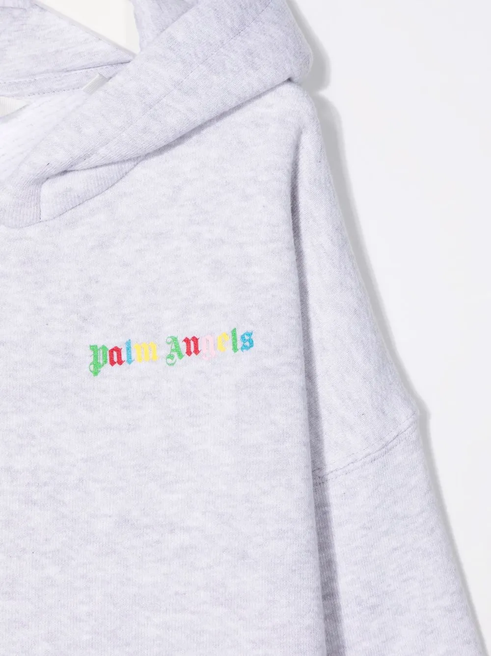  Palm Angels Kids Kapuzenjacke Mit Logo Print   Grau 