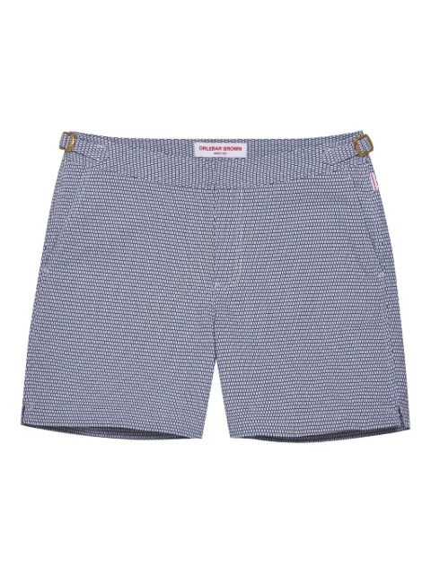 Orlebar Brown jacquard pattern swim shorts
