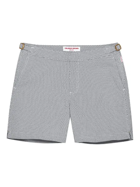 Orlebar Brown jacquard pattern swim shorts
